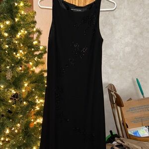 Jones New York Elegant Black Midi Dress